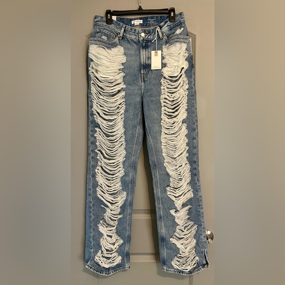 Good American “The Khloé Jean” Super High-Rise Distressed Jeans NWT- Size 12 - Picture 6 of 8